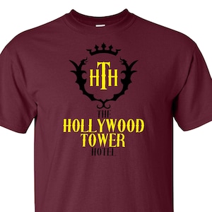 What a Ride on The Hollywood Tower Hotel and Tower of Terror with this  Maroon Adult T-shirt - Gift - Hollywood Studios