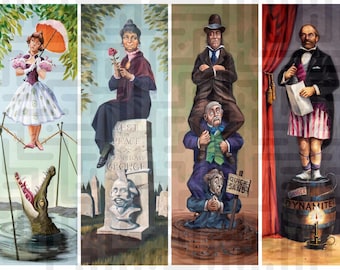 Haunted Mansion Stretching Room Portraits – Vintage Art Prints (Digital Download)