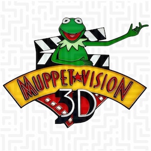 Maglietta vintage Muppet Vision 3D Kermit PNG - Maglietta retrò Disney Parks - Maglietta Jim Henson Muppets - Maglietta grafica divertente Kermit la rana Hollywood