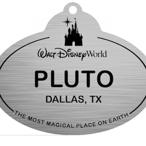 Cast Member Tag, Custom Pet Tag, Disney Pet ID Tag, Disney Dog Tag, Stainless Steel Tag, Theme Park Tag, Personalized Dog Tag, Engraved Pet ID, Magic Kingdom Tag, Disney Name Tag, Safe Metal Dog Tag, Cute Cat ID Tag, Custom Pet Gift, cast member pet tag, disney world dog tag, disney inspired pet tag, theme park cast member badge, stainless steel pet id, durable chew proof dog tag, personalized disney name badge, wdw cast member tag pet, disney cat tag, pluto name tag