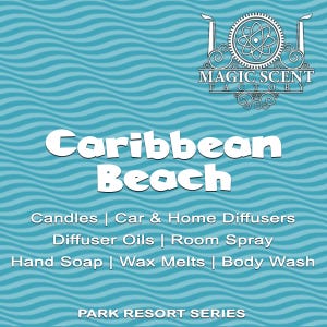Caribbean Beach Tropical Disney Resort Duftkerze - Caribbean Beach Vibes, Zitrus- & Kokosnuss-Sojawachs, Urlaubsduft