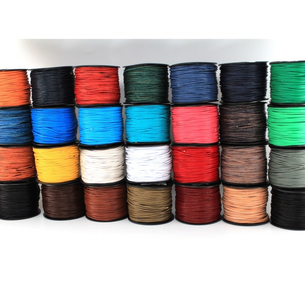 0,5 mm Premium-Echt-Runde-Leder-Schnur-String-Bulk-Lager oder von der Spool-Rolle Natürliche Regular Metallic 25 + Farben verfügbar und wachsend