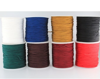 100m 2mm Nylon Rope Cord Large Spool Roll Knotting Braided Rattail String Thread Wire For Jewelry Making DIY Projects