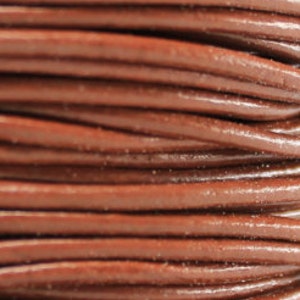 10 Meters of 1.5MM Light Brown Round Genuine Leather Cord (10 yards) (10m)