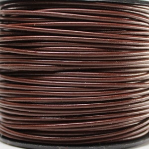 10 Meters of 1.5MM Chocolate Brown Round Genuine Leather Cord (10 yards) (10m)