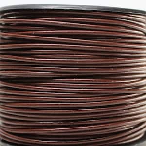 1 Meter of 1.5MM Chocolate Brown Round Genuine Leather Cord (1 yard) (1m)