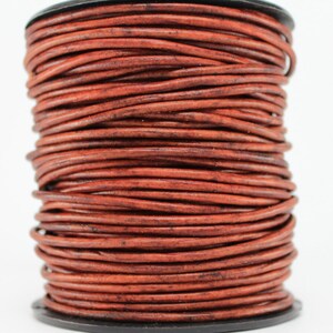 10 metros de cordão de couro genuíno redondo marrom claro natural de 3 mm (10 jardas) (10 m)