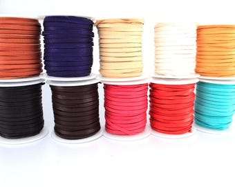 1/8" Deerskin Lace, Deerskin Leather Lace 3 5 10 25 50 feet 3mm for Necklaces, Jewelry and Beads Real Leather Cord by the yard or spool roll