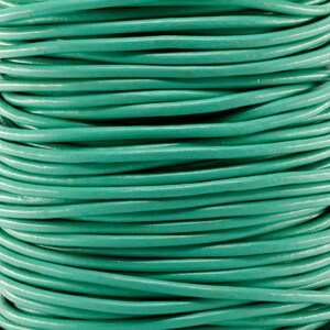 Carretel de 50 metros de cordão de couro redondo premium verde menta de 3 mm (50 jardas) (50 m)