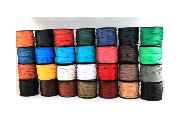 1mm Premium Genuine Round Leather Cord By The Yard Or By The Spool Roll Natural Regular Metallic 25+ Colors Available And Growing 1.0mm