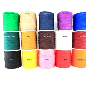 280m 1mm Nylon Rope Cord Large Spool Roll Knotting Braided Rattail String  Thread Wire for Jewelry Making DIY Projects 