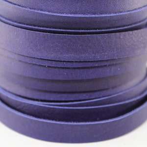 1 yard (3 feet) of 10MM Purple Flat Genuine Deertan Leather Lace Cord