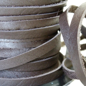 50 Feet Spool of 3MM Chocolate Brown Flat Genuine Deertan Deer Tan Leather Lace Cord Roll