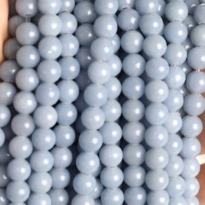 4mm 6mm 8mm 10mm 12mm Angelite Grade A Natural Beads Genuine Gemstone Full Strand Round Loose Beads 15.5&quot;