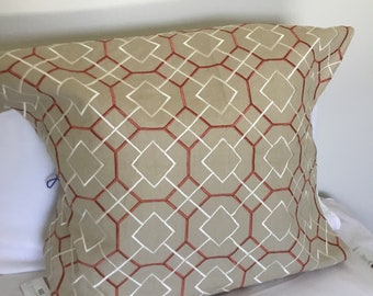 Thom Filicia design for Kravet diamond design Geometric pillow cover in pastel colors