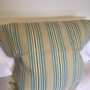 Railroaded Embroidered Stripes by Kravet-This listing is for one Pillow.