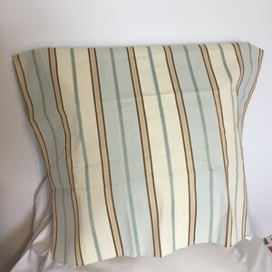Eliza Cotton Stripe in aqua-Pillow Cover