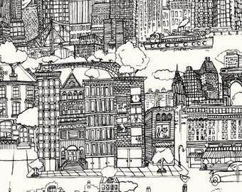 New York New York in black and white- This listing is for one Pillow