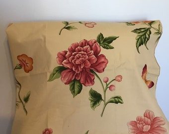 Peony and butterfly in multi on sand by Schumacher