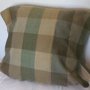 Kent Wool Plaid w kolorze lipowym lub łupkowym-jedna poduszka