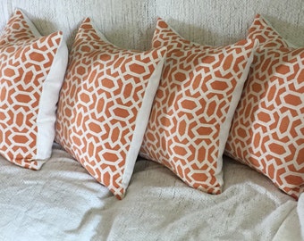 Tangerine - Duralee  -This Listing is for One Pillow