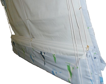 Roman Shades!! Do NOT purchase this listing. SAMPLE -Fabric of Your Choice- Schumacher-(shown)Sailboat in Sky with Total Black Out