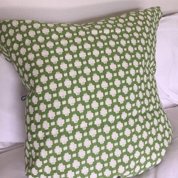 Celerie Kemble - Betwixt in Leaf/Blanc-This listing is for one Pillow.