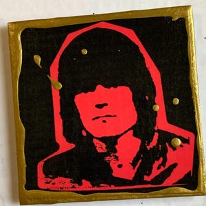 Handmade DeeDee Ramone Art Magnet: Punk Pop Art (3inx3in)