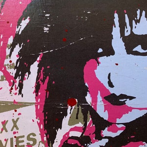 Siouxsie in Purple / Siouxsie and the Banshees /MIxed Media/ Punk / Goth /  Siouxsie and the Banshees / Punk Girl / lowbrow  / punk art /