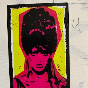 B52:s klistermärke /Cindy Wilson / New Wave / Punk Girl / lowbrow / 10x7,5 cm #HLC3