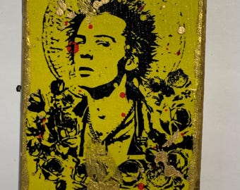 Handmade Sid Vicious Art Magnet: Punk Pop Art (2"x3")