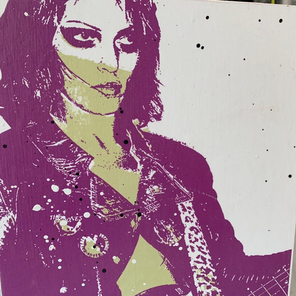 Gaye Advert / the Adverts  / mixed media  /Punk Art / 8"X10"X1.5"/ Lowbrow   / punk girl / hardison L Collins III  #HLC3