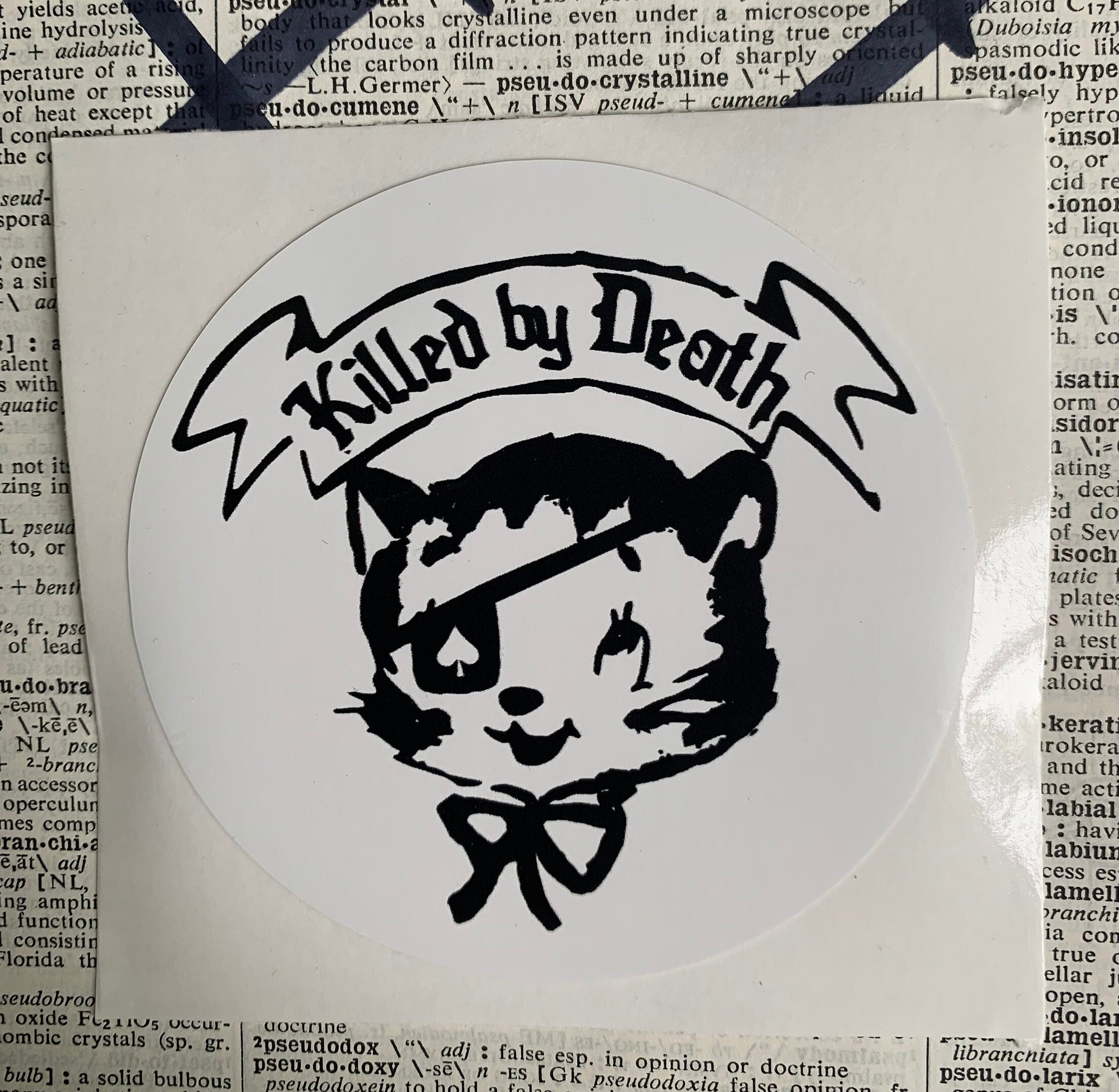 cat sticker / one eyed Cat/ Killed by Death/ Sticker / Motörhead / cat / tattoo / lowbrow / Hardison L Collins III  #HLC3
