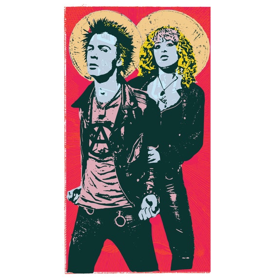 Sid and Nancy Punk Art Poster: Sex Pistols Style (33in X 18in) - Etsy