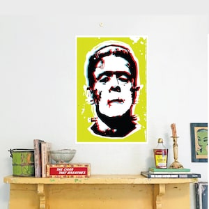 Frankenstein poster  / Horror art  / Classic Monsters / Lowbrow / Goth / lowbrow  / Vintage / psychobilly / punk / rockabilly /  #HLC3