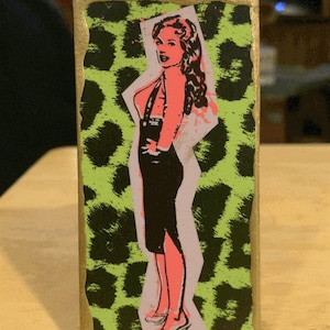 手作りのマミー・ヴァン・ドーレン・アートマグネット：ロカビリー・バーレスク・ローブロー