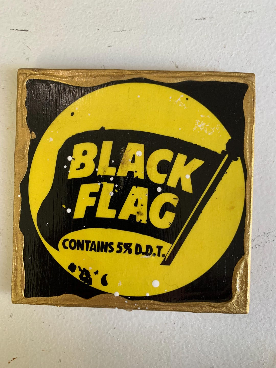 Handmade Black Flag DDT Art Magnet: Lowbrow Punk Decor (4x4in) - Etsy