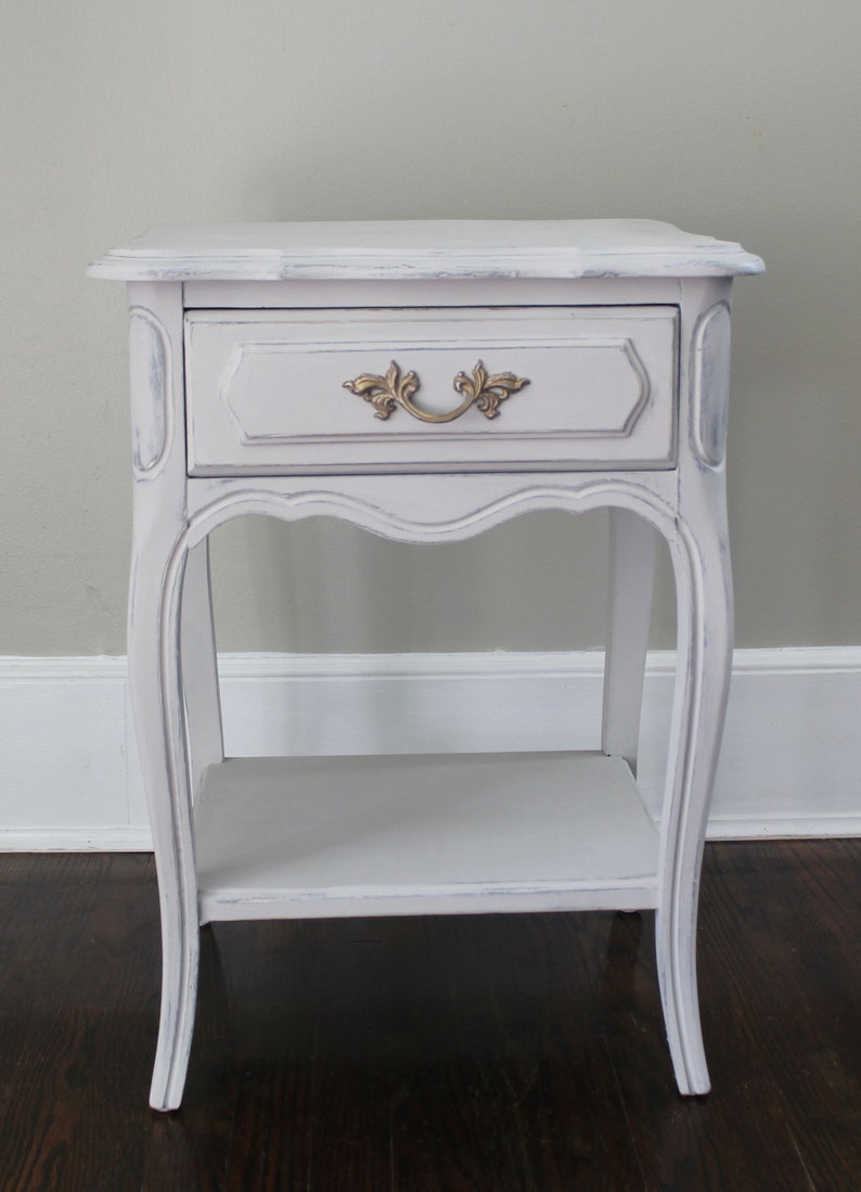 Provincial Bedside Table Vintage French Style Nightstand