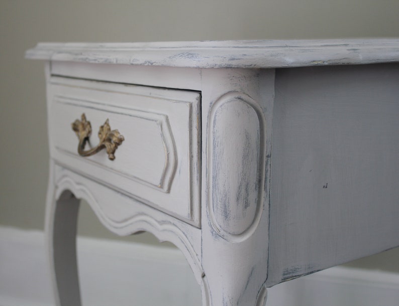 Provincial Bedside Table Vintage French Style Nightstand