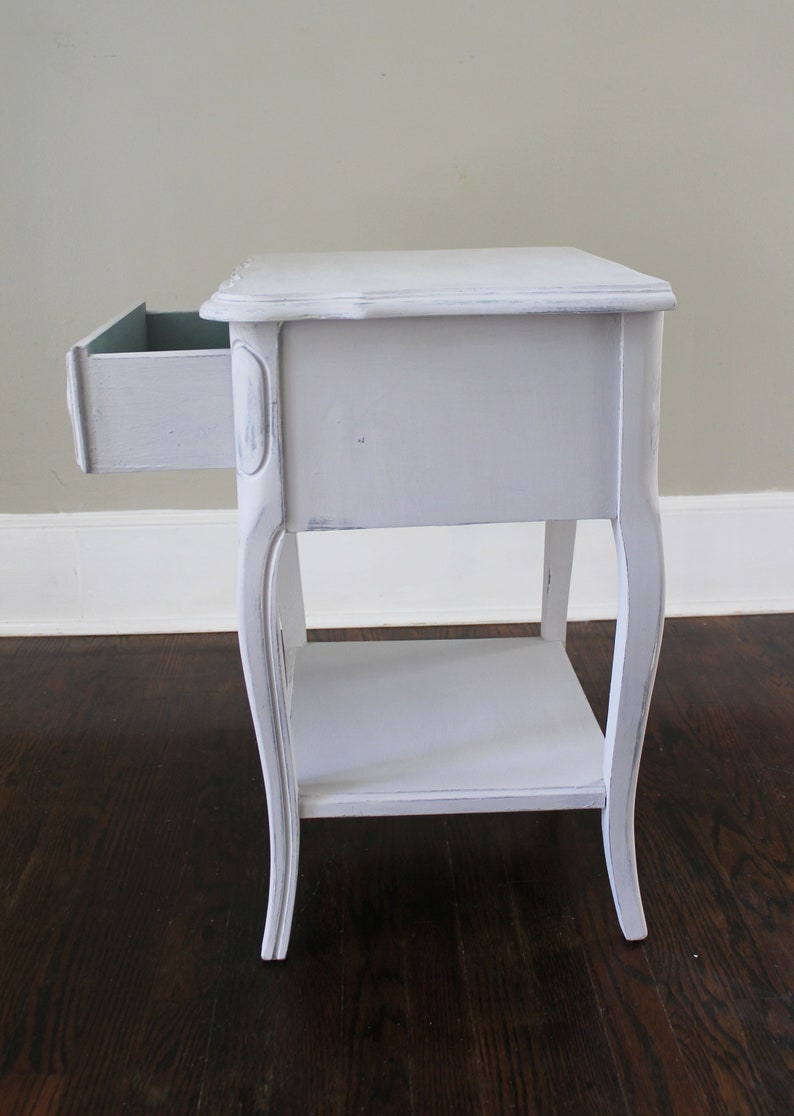 Provincial Bedside Table Vintage French Style Nightstand