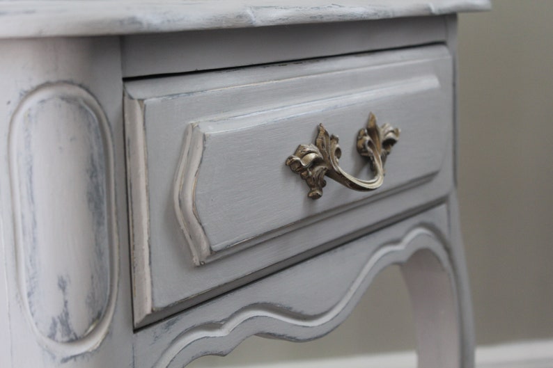 Provincial Bedside Table Vintage French Style Nightstand