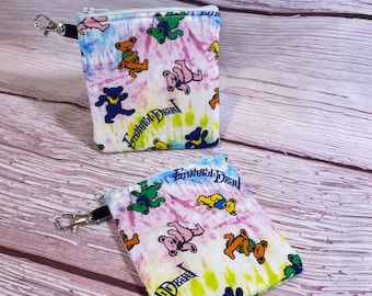 Multipurpose zippered cash pouch, clip on poop bag for dogs, zippered money bag, Diaper bag accessory