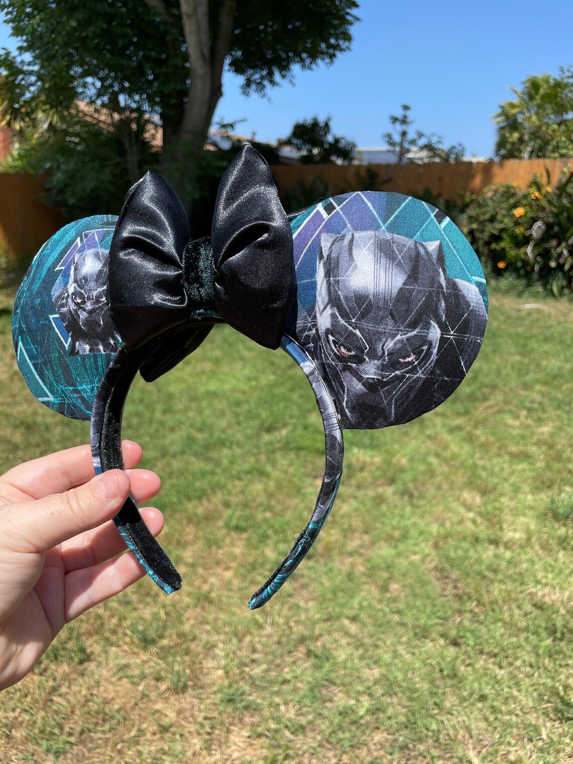Black Panther ears / Mouse ear headband / Birthday gift idea Etsy