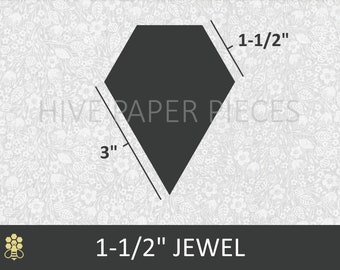 Hive Paper Pieces - 1-1/2" JEWELS - English Paper Piecing Quilting - Choose Package Size