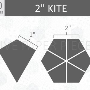 Hive Paper Pieces - 2" KITES 60 Degree - English Paper Piecing Quilt Hexies - Choose Package Size