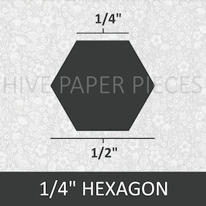 Hive Paper Pieces - 1/4&quot; HEXAGONS - English Paper Piecing Quilt Hexies - Choose Package Size