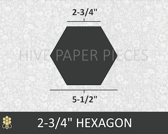 Hive Paper Pieces - 2-3/4" HEXAGONS - English Paper Piecing Quilt Hexies - Choose Package Size