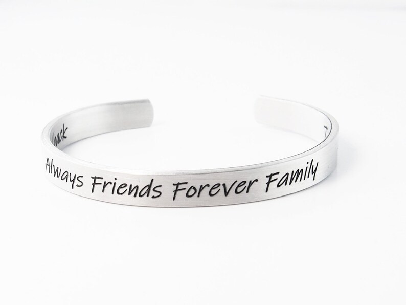 Custom Bracelet Sister Gift Distance Bracelets Christmas Gift Friendship Bracelet Engraved Silver Cuff Personalized Stocking Stuffer