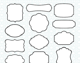 circle frames clip art 42 black white digital borders etsy