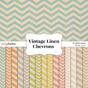 Carta scrapbook digitale di lino chevron - tela con texture sfondo arancione verde giallo grigio fotografia di tessuto alzavola Instant Download 8044